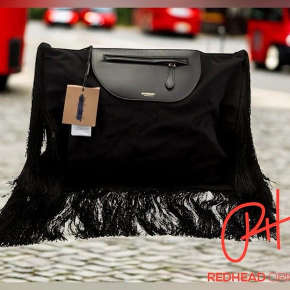 Pristine NWT Burberry Olympia Fringe Black clutch-“One of one. Will not relist.” - Picture 1 of 14